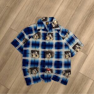 Vintage Dickies AOP Y2K Logo Rap Hip Hop Button Up Shirt Made in U.S.A